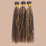 Tissage Cheveux Vierge Human Hair Kinky Curly Chatain Méché Blond