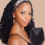 Extensions à Clips Kinky Curly Noir