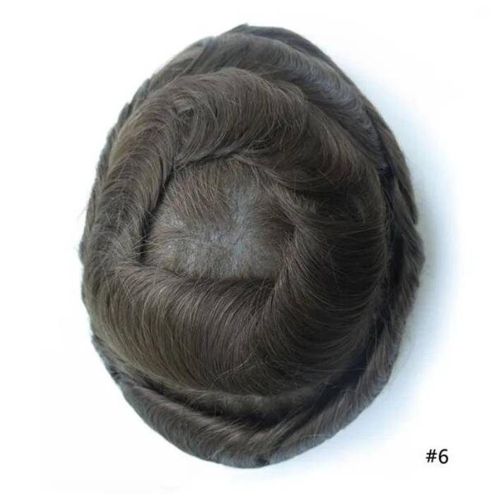 Prothèse Capillaire Adhésive Homme - Cheveux Naturels de Haute qualité Peau Fine