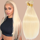 Tissage Cheveux Vierge Human Hair Straight Blond Platine