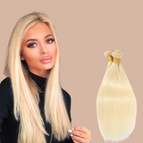Tissage Cheveux Vierge Human Hair Straight Blond Platine