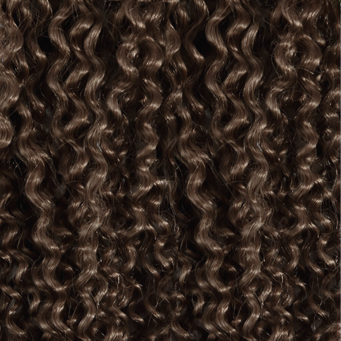 Afro Curly Chocolate Clip-In Extensiones