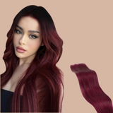 Erweiterung mit 100% natürlichen Clips gerade dunkelbrauner Schatten 99J Mono Strip Destocking