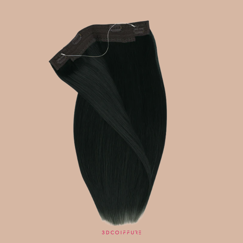 Halo Extensions à Clips – 1 bande de cheveux · Fil intégré · Pose facile