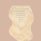 Body Wave Clip Extensions Platinblond