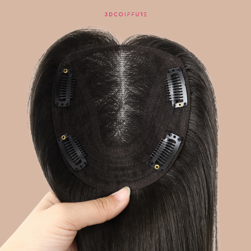 Postiche à clips en cheveux humains – Volume & couvrance