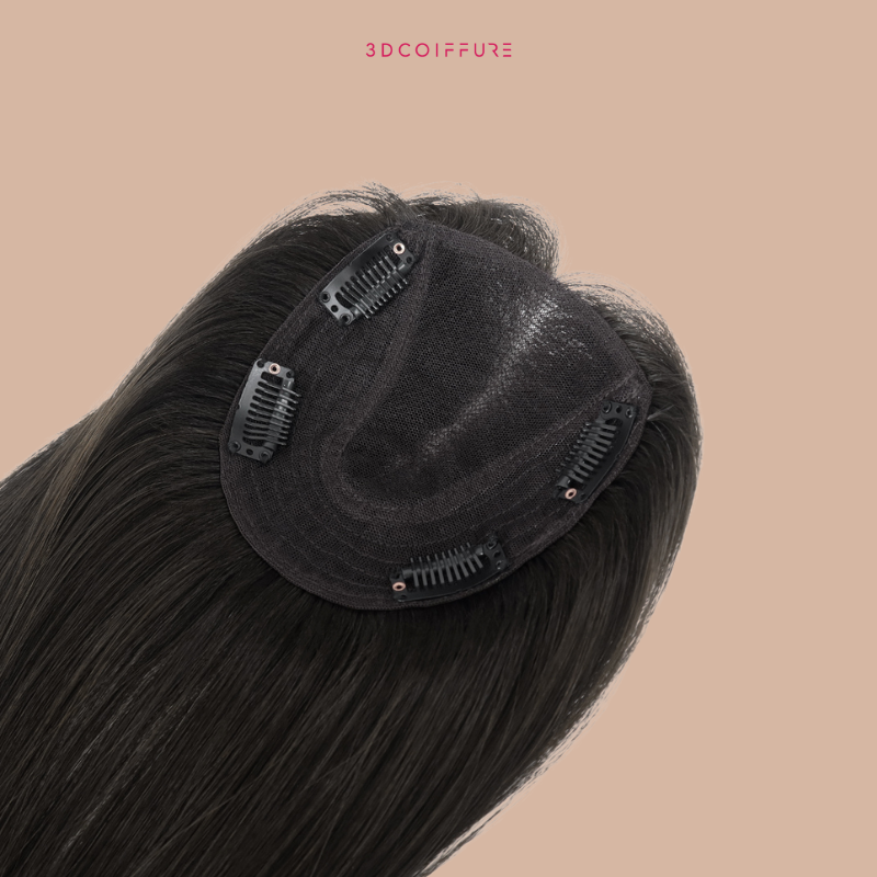 Postiche à clips en cheveux humains – Volume & couvrance