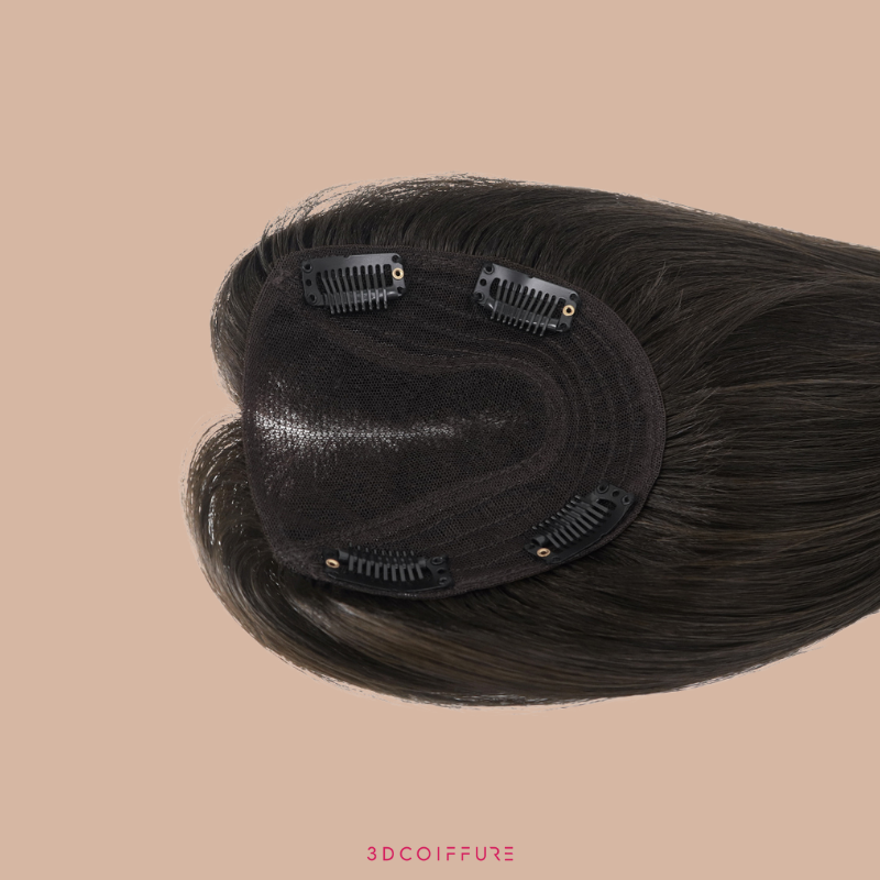 Postiche à clips en cheveux humains – Volume & couvrance