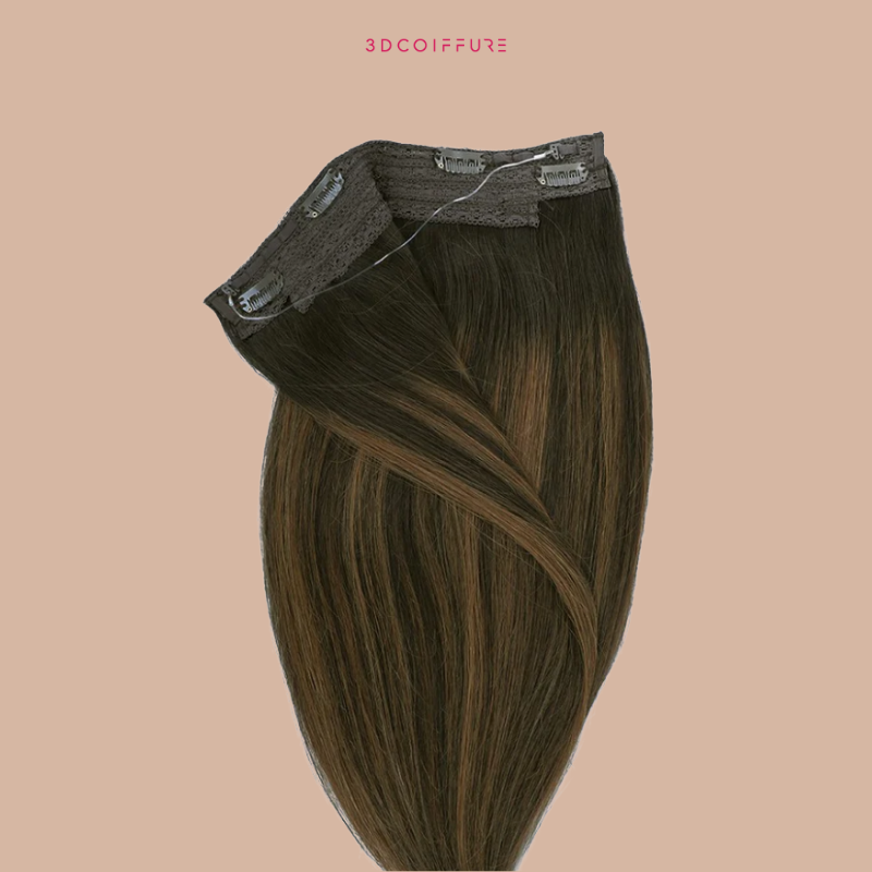 Halo Extensions à Clips – 1 bande de cheveux · Fil intégré · Pose facile