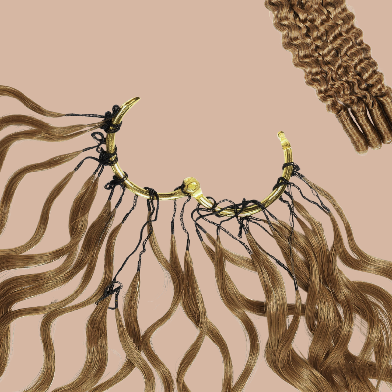 Feather Weft Deep Wave Extensions – Fine tie-in strands