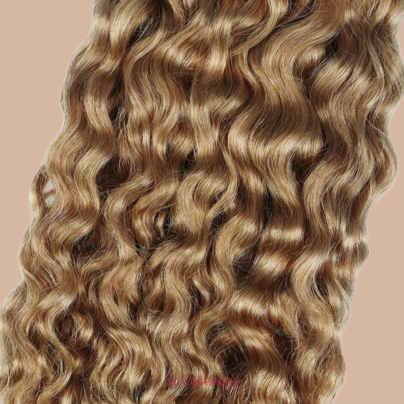 Feather Weft Deep Wave Extensions – Fine tie-in strands