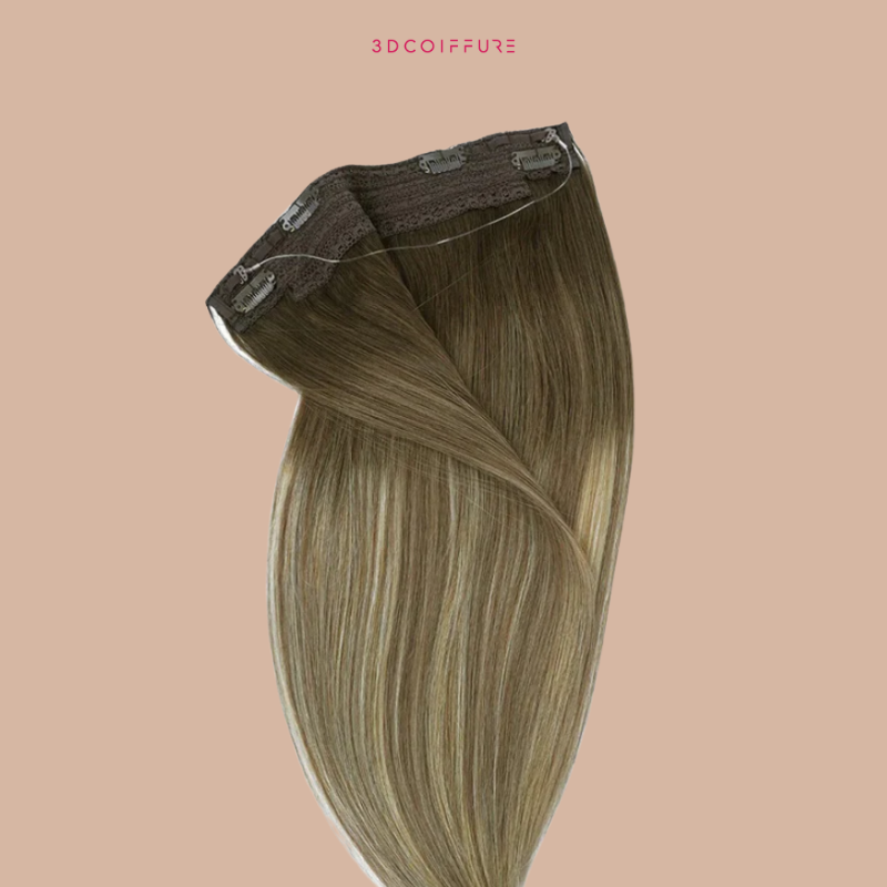 Halo Extensions à Clips – 1 bande de cheveux · Fil intégré · Pose facile