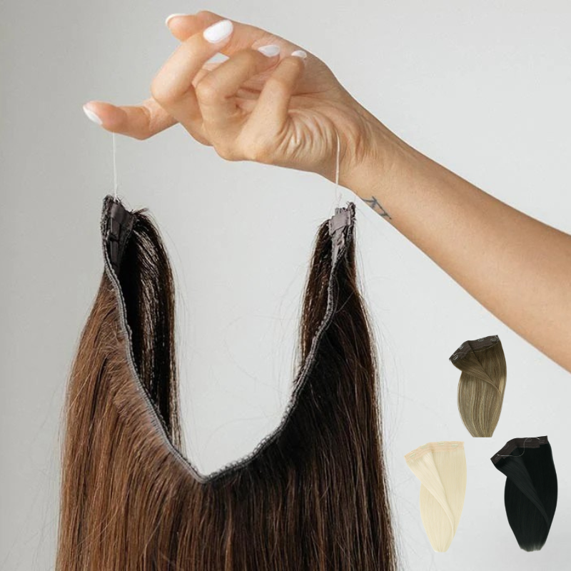 Halo Extensions à Clips – 1 bande de cheveux · Fil intégré 2#