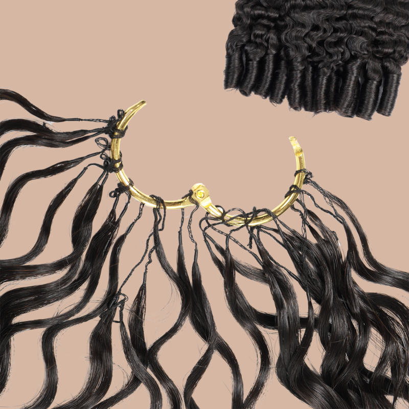 Feather Inslag B-Curly Extensions – Fijne inbindstrengen