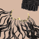 Feather Inslag B-Curly Extensions – Fijne inbindstrengen