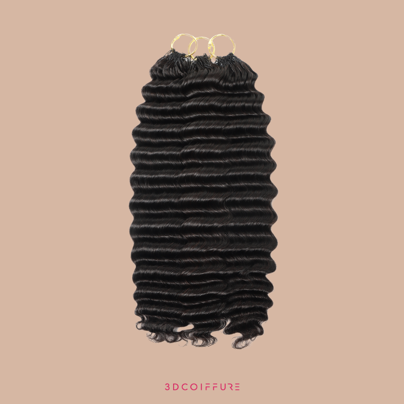 Extensions Feather Weft Deep Wave – Mèches fines à nouer