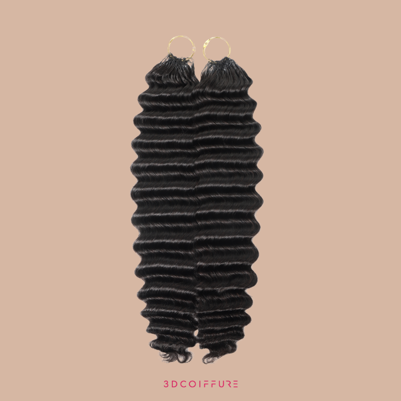 Extensions Feather Weft Deep Wave – Mèches fines à nouer