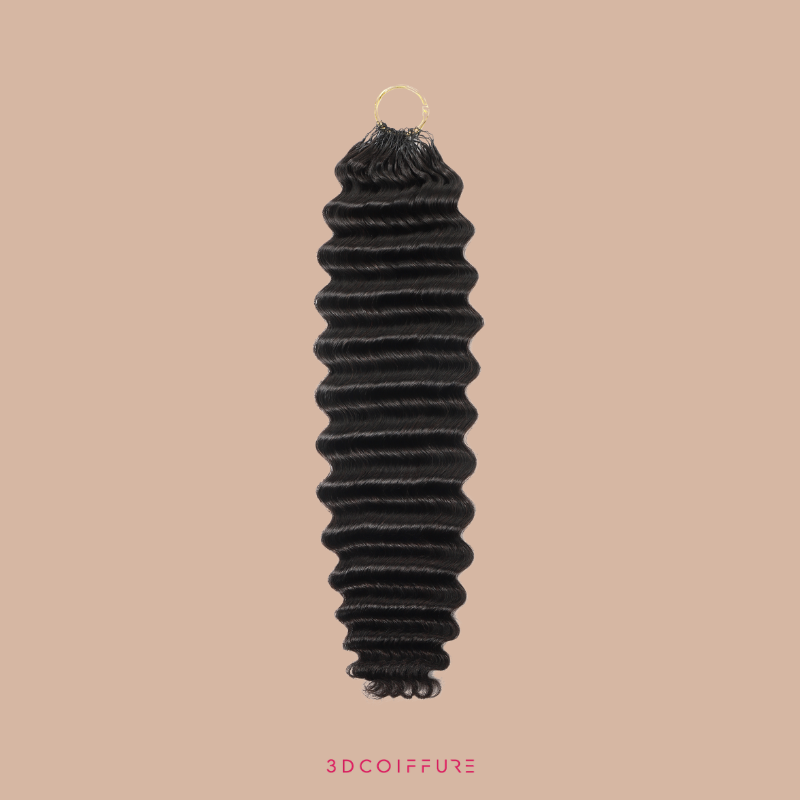 Extensions Feather Weft Deep Wave – Mèches fines à nouer