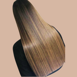 Clip-In Extension Straight Chatain Méché Blond Mono Bande Maxi Volume