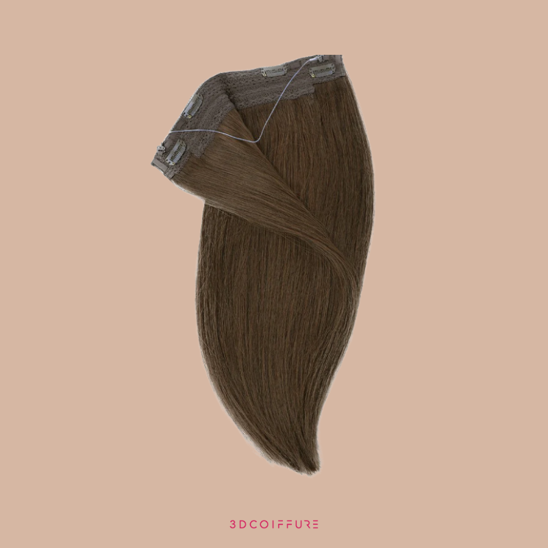 Halo Extensions à Clips – 1 bande de cheveux · Fil intégré · Pose facile
