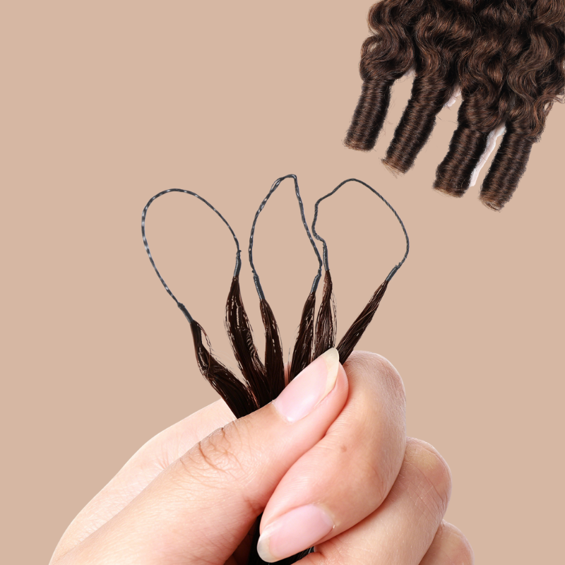 Feather Weft Deep Wave Extensions – Fine tie-in strands