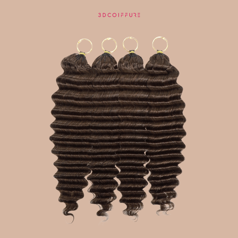 Feather Weft Deep Wave 4# Extensions – Feine Stränge zum Einbinden