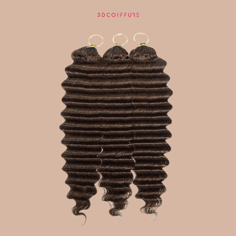 Feather Weft Deep Wave 4# Extensions – Feine Stränge zum Einbinden