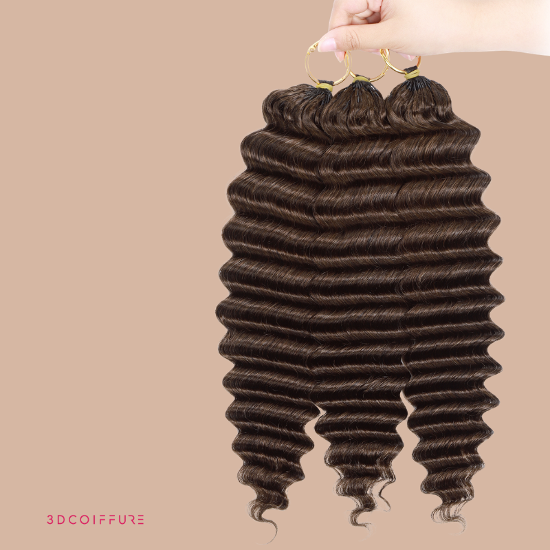 Feather Weft Deep Wave 4# Extensions – Feine Stränge zum Einbinden