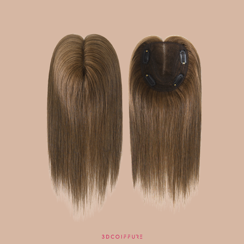 Postiche à clips en cheveux humains – Volume & couvrance