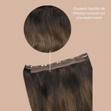Dritto Ombre Brown Chocolate Blonde Mono Clip-In Extension Maxi Volume Band