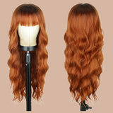 Long wavy wig with fringe