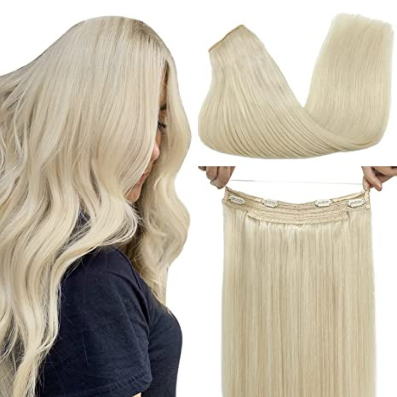 Halo Extensions à Clips – 1 bande de cheveux · Fil intégré · Pose facile