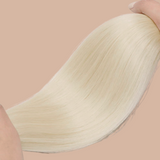 Adhesive extensions / Blond Platinum straight tapes