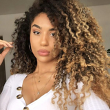 Clip-In Extensions Afro Curly Ombre Brun Chocolat Blond