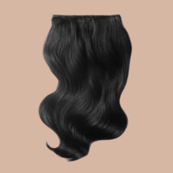100% natuurlijke clipverlenging Body Wave Black Mono Band