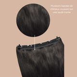 100% natuurlijke clipverlenging Body Wave Black Mono Band