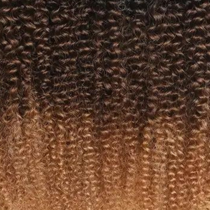 Extensions à Clips 100% Naturels Afro Curly Ombre Brun Chocolat Blond