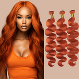 Tissage Cheveux Vierge Human Hair Body Wave Ginger