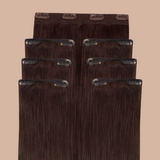 Straight Chocolate clip-in extensions