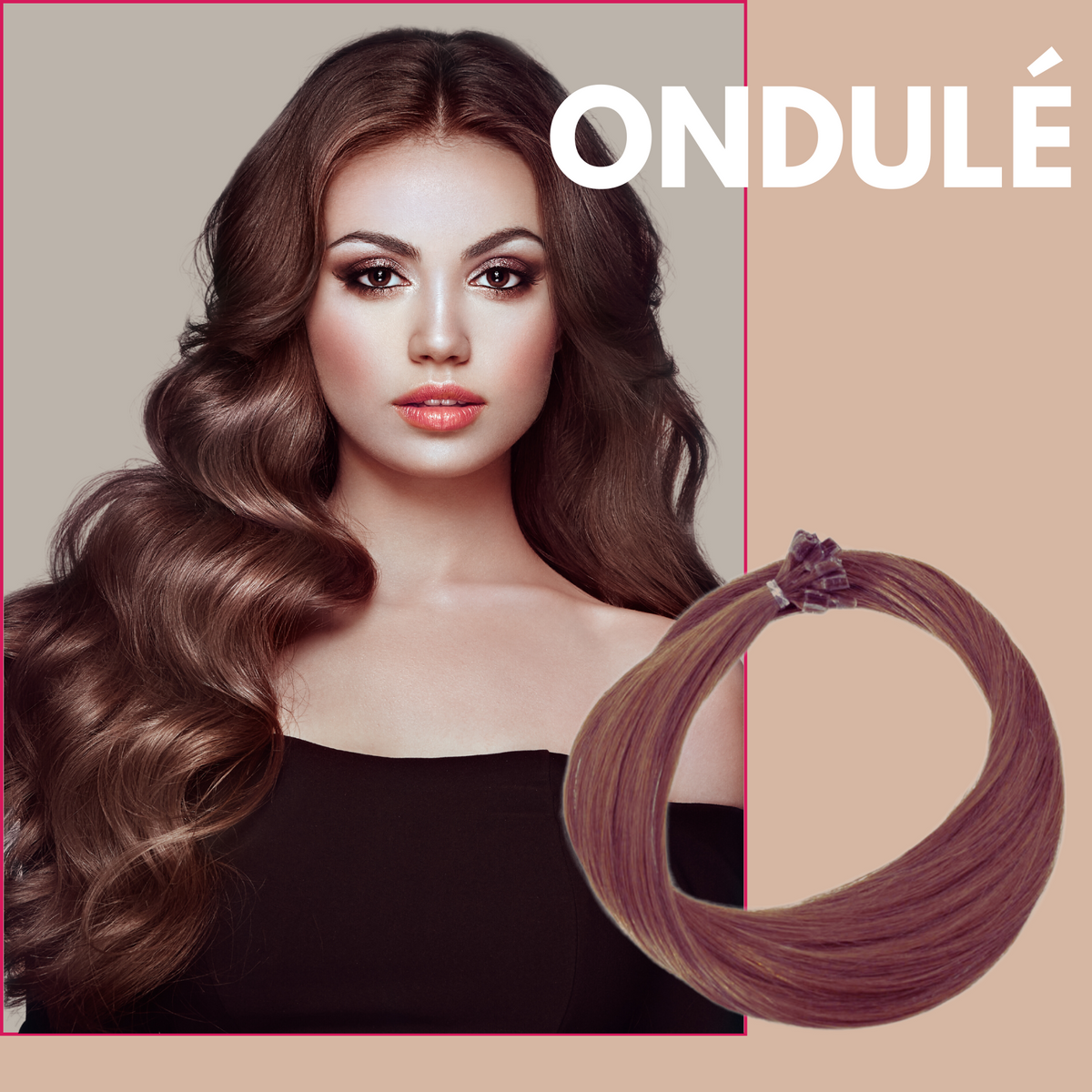 Extension to wavy keratin by 100 3DCoiffure