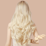 100 blonde platina blonde keratine -extensies