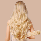 100 Wellige Ring-Extensions Platinblond