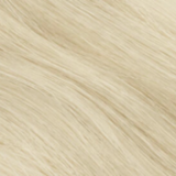 Blond platinum wavy adhesive extensions