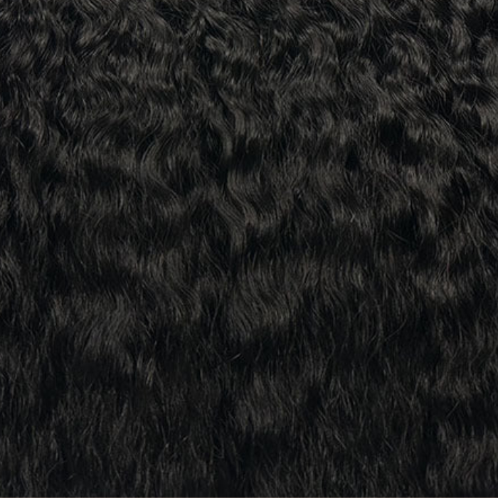 Extension with 100% natural clips Kinky Straight Black Mono Bande