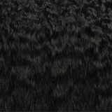 Extension with 100% natural clips Kinky Straight Black Mono Bande