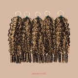 Feather Weft Deep Wave Extensions – Fine tie-in strands