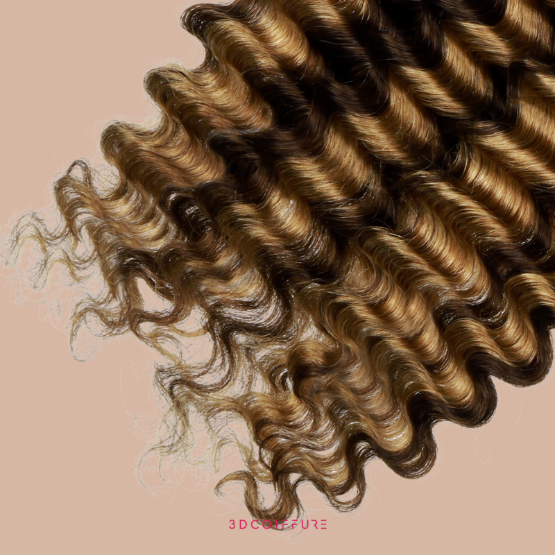 Feather Weft Deep Wave Extensions P4/27# – Fine tie-in strands