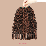Extensiones rizadas B de trama de plumas: hebras finas para unir