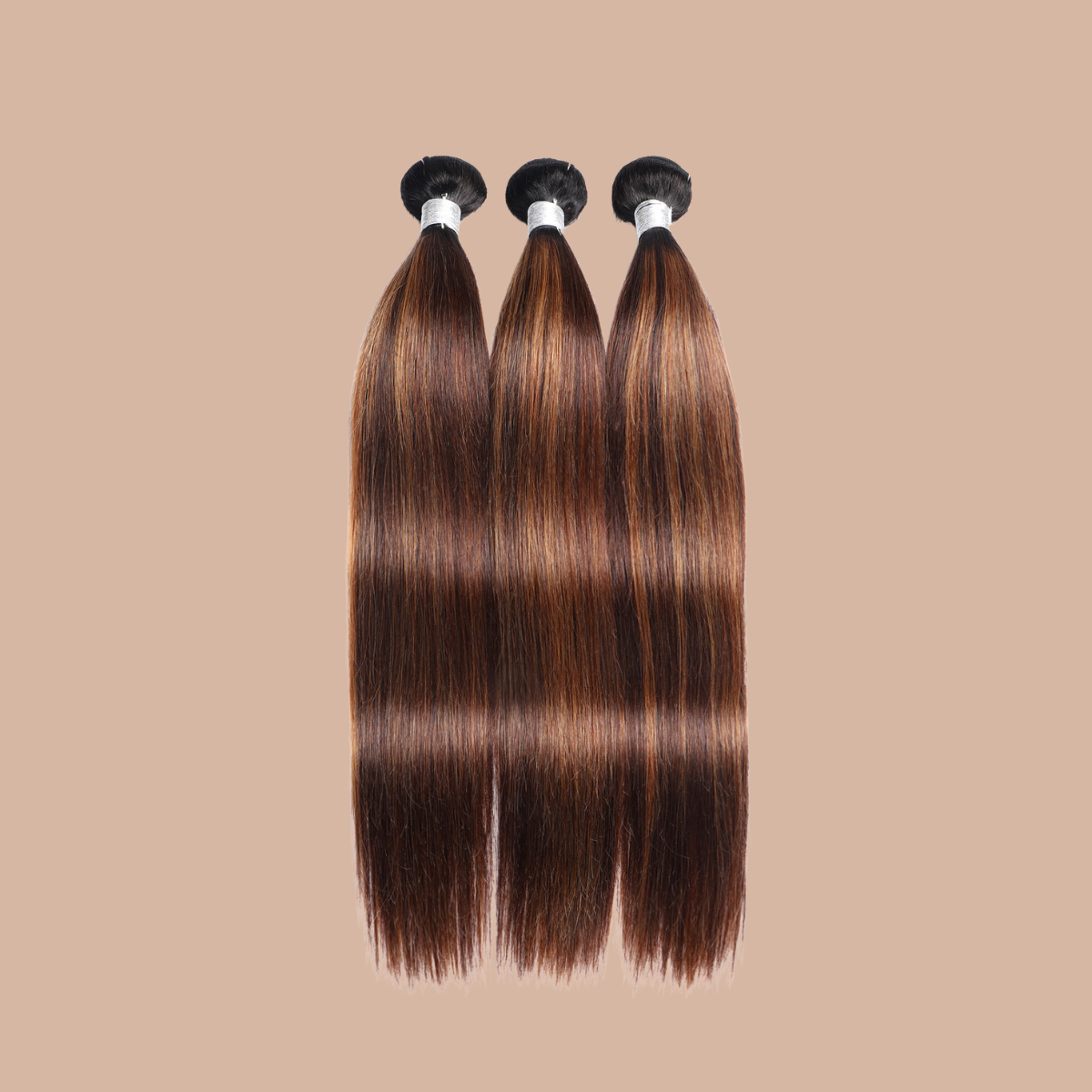 Tissage Straight | Chatain Méché | T1B4/30#