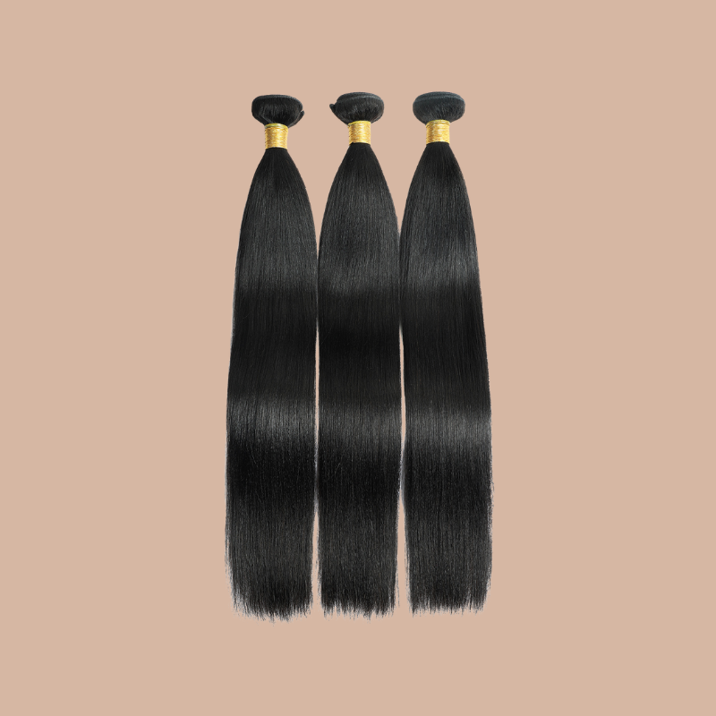 3 Paquets de Tissage Cheveux Vierge REMY Hair X-Yaki Brun Foncé